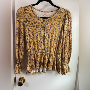 Art class extra-large 14/16 girls vintage floral top